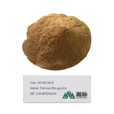 Fechel Ferrochel Ferrous bisglycinate Ferrous glycinate Besi glisinat CAS 20150-34-9 C4H8FEN2O4